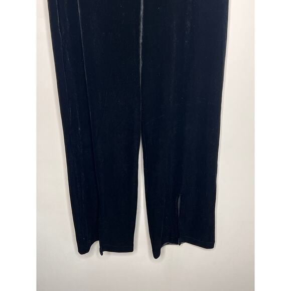 SPANX Velvet Split Hem Wide Leg Pants Black Slimming Comfort Women's Size L - Picture 6 of 8